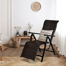 Load image into Gallery viewer, Patio Back Adjustable Rattan Folding Lounge Recliner
