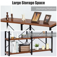 Load image into Gallery viewer, 3 Tier 47&quot; Console Metal Frame Sofa Table-Rustic Brown
