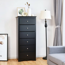 Load image into Gallery viewer, 6 Drawers Chest Dresser Clothes Storage Bedroom Furniture Cabinet-Black
