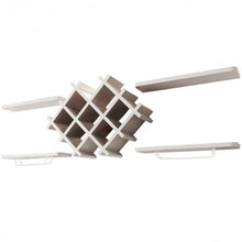 Load image into Gallery viewer, Set of 5 Wall Mount Wine Rack Set w/ Storage Shelves-White
