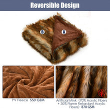 Load image into Gallery viewer, Soft Warm Fluffy for Bed Luxury Plush Faux Fur Blanket -M
