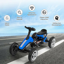 Load image into Gallery viewer, 4 Wheel Pedal Powered Ride on Racer Car for Kids-Blue
