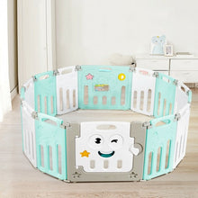 Load image into Gallery viewer, 14-Panel Foldable Baby Playpen Kids Activity Centre-Green
