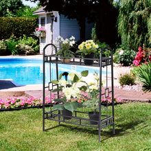Load image into Gallery viewer, Heavy Duty 2-Tier Metal Flower Plant Stand
