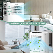 Load image into Gallery viewer, 10000 BTU Portable Air Conditioner with Dehumidifier and Fan Modes-White
