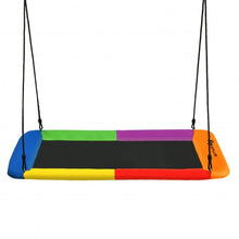 Load image into Gallery viewer, 60&quot; Platform Tree Swing Outdoor with  2 Hanging Straps-Multicolor
