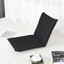 Load image into Gallery viewer, Adjustable 6-position Floor Chair Folding Lazy Man Sofa Chair-Coffee
