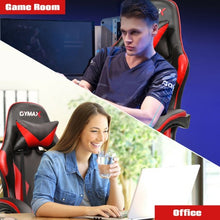 Load image into Gallery viewer, Gaming Chair Reclining Swivel with Massage Lumbar Support -Red
