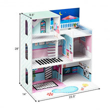 Load image into Gallery viewer, 3 Level Kids Pretend Play Doll Cottage House
