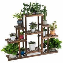 Load image into Gallery viewer, 6-Tier Flower Wood Stand Plant Display Rack Storage Shelf
