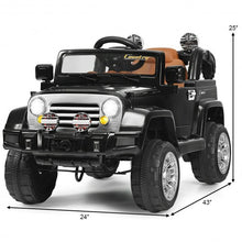 Load image into Gallery viewer, 12 V Kids Ride on Truck with MP3 + LED Lights-Black
