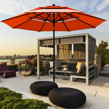 Load image into Gallery viewer, 10ft 3 Tier Patio Umbrella Aluminum Sunshade Shelter Double Vented-Red
