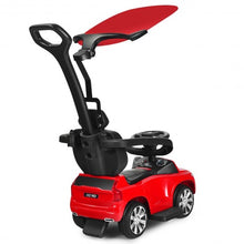 Load image into Gallery viewer, 3 in 1 Kids Ride On Push Car Stroller-Red
