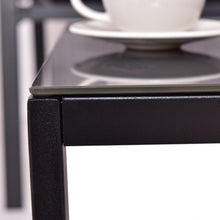 Load image into Gallery viewer, 4 pcs Patio Furniture Set with Glass Top Coffee Table-Black
