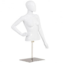 Load image into Gallery viewer, Torso Half Body Head Turn Female Mannequin with Base
