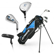 Load image into Gallery viewer, Set of 5 Ultimate 31&quot; Portable Junior Complete Golf Club Set for Kids Age 8+ -Blue

