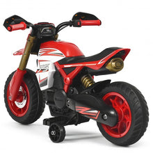 Load image into Gallery viewer, 6V Electric Kids Ride-On Battery Motorcycle with Training Wheels -Red
