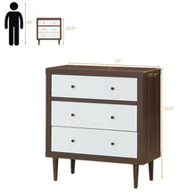 Load image into Gallery viewer, 3 Drawer Dresser Wooden Chest Storage Freestanding Cabinet

