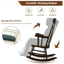 Load image into Gallery viewer, Solid Wood Porch Glossy Finish Rocking Chair-Coffee
