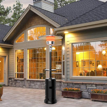 Load image into Gallery viewer, Outdoor Heater Propane Standing LP Gas Steel with Table &amp; Wheels-Black

