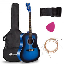 Load image into Gallery viewer, Sonart 41&quot; 6 Strings Acoustic Folk Guitar-Blue
