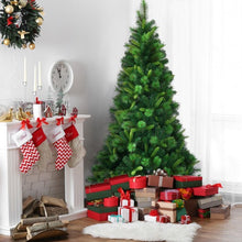Load image into Gallery viewer, 7 ft Pre-Lit PVC Artificial Christmas Tree with Multicolor Lights-7&#39;
