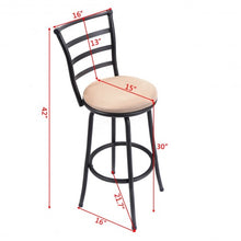 Load image into Gallery viewer, Set of 3 Steel Frame Counter Height Modern Swivel Bar Stools
