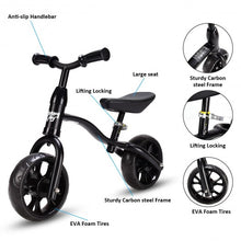 Load image into Gallery viewer, Adjustable No-Pedal Children Kids Balance Bike-Black
