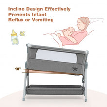 Load image into Gallery viewer, Baby Bed Side Crib Portable Adjustable Infant Travel Sleeper Bassinet-Gray
