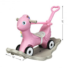 Load image into Gallery viewer, 4 in 1 Baby Rocking Horse with Music-Pink
