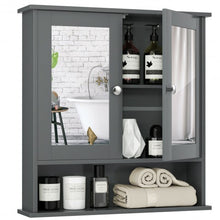 Load image into Gallery viewer, Bathroom Wall Mount Mirror Cabinet Organizer-Gray
