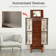 Load image into Gallery viewer, Wooden Jewelry Cabinet Storage Organizer with 7 Drawers
