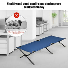 Load image into Gallery viewer, Adults Kids Folding Camping Cot-Blue
