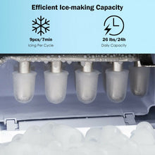 Load image into Gallery viewer, Ice Maker Machine with Scoop &amp; Basket Black
