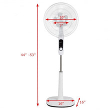 Load image into Gallery viewer, Fantask 16&quot; 2 Mode 2 Blades Remote Control Oscillating Pedestal Fan-White
