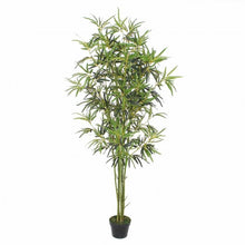 Load image into Gallery viewer, 6 ft Artificial Bamboo Silk Tree Decorative Planter
