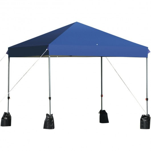 8?x8' Outdoor Pop up Canopy Tent  w/Roller Bag-Blue