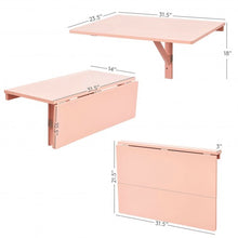 Load image into Gallery viewer, Space Saver Folding Wall-Mounted Drop-Leaf Table-Pink

