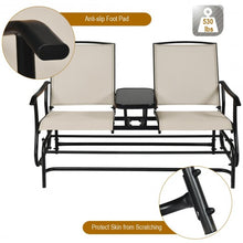 Load image into Gallery viewer, 2-Person Outdoor Patio Double Rocking Loveseat

