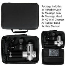 Load image into Gallery viewer, Powerful Rechargeable Deep Muscle Massager with 4 Heads-Silver
