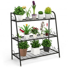 Load image into Gallery viewer, 3-tier Metal Plant Stand Shelf Display Rack for Plants Shoes Flower Pot
