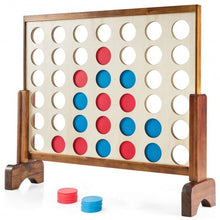 Load image into Gallery viewer, Wooden 4 in a Row Game Toy For Adults Kids with Carrying bag-Natural
