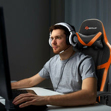 Load image into Gallery viewer, Reclining Racing Chair with Lumbar Support Footrest-Orange
