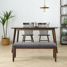 Load image into Gallery viewer, Upholstered Entryway Bench Footstool with Wood Legs
