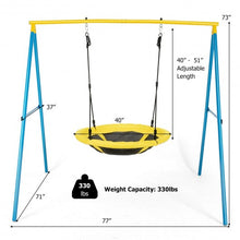 Load image into Gallery viewer, Swing Set w/40&quot;� Saucer Tree Swing &amp; Heavy Duty A-Frame Metal Swing Stand Combo
