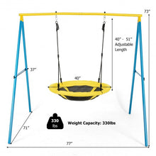 Load image into Gallery viewer, Swing Set w/40"� Saucer Tree Swing &amp; Heavy Duty A-Frame Metal Swing Stand Combo
