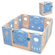 Load image into Gallery viewer, 14-Panel Foldable Playpen Kids Activity Center with Lockable Door

