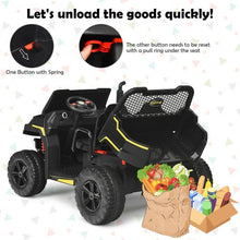 Load image into Gallery viewer, 12V Battery Powered Kids Ride On Dumpbed Truck RC-Black
