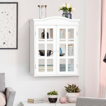 Load image into Gallery viewer, Wall-Mount Bathroom Double Doors Shelved Storage Cabinet
