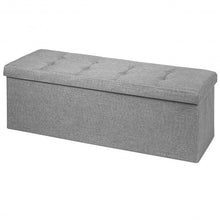 Load image into Gallery viewer, Fabric Folding Storage with Divider Bed End Bench-Light Gray
